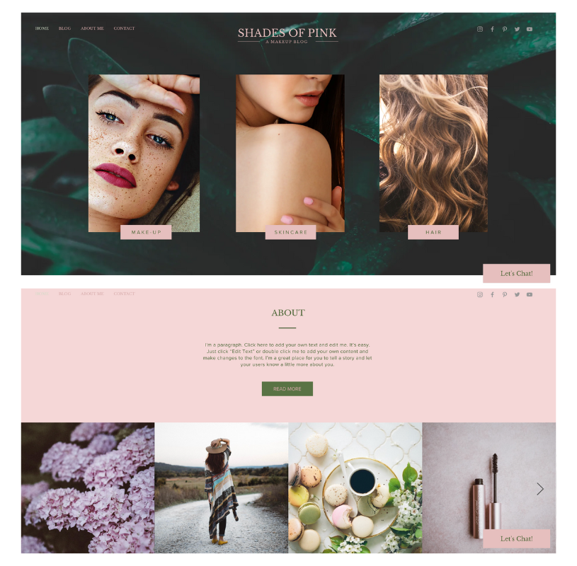 Wix Template Beauty Blog